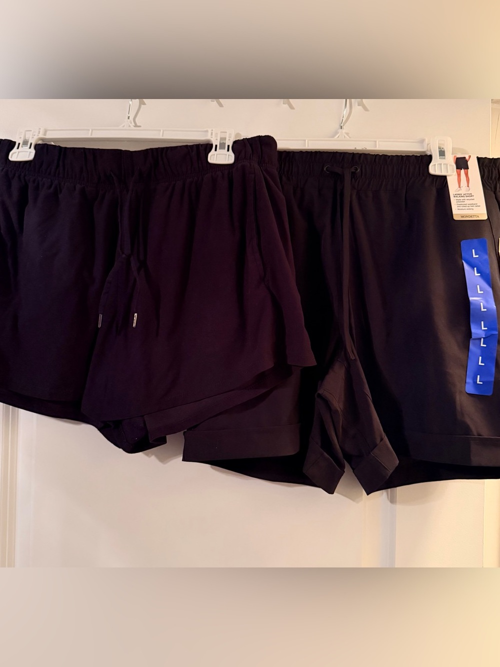 2 Pair of Everyday Women's Black Knit Shorts